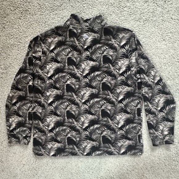 Tommy Bahama Men's Fronds Snap Pullover Fleece in black/grey - Size Large - EUC - Picture 9 of 11